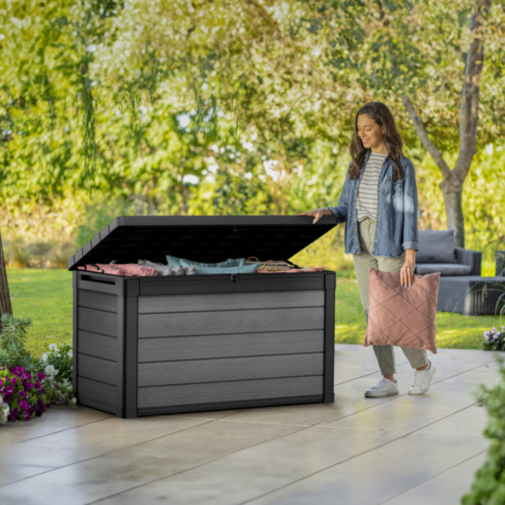Plastový záhradný box Cortina 380L sivý Sekundárny obrázok