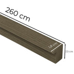 Akusztikus falpanel végzáróléc méretábra 260 × 2,5 × 1,8 cm - Homelux, 262518-Oiled_oak