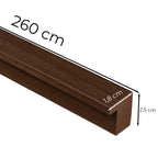 Akusztikus falpanel végzáróléc méretábra 260 × 2,5 × 1,8 cm - Homelux, 262518-Walnut