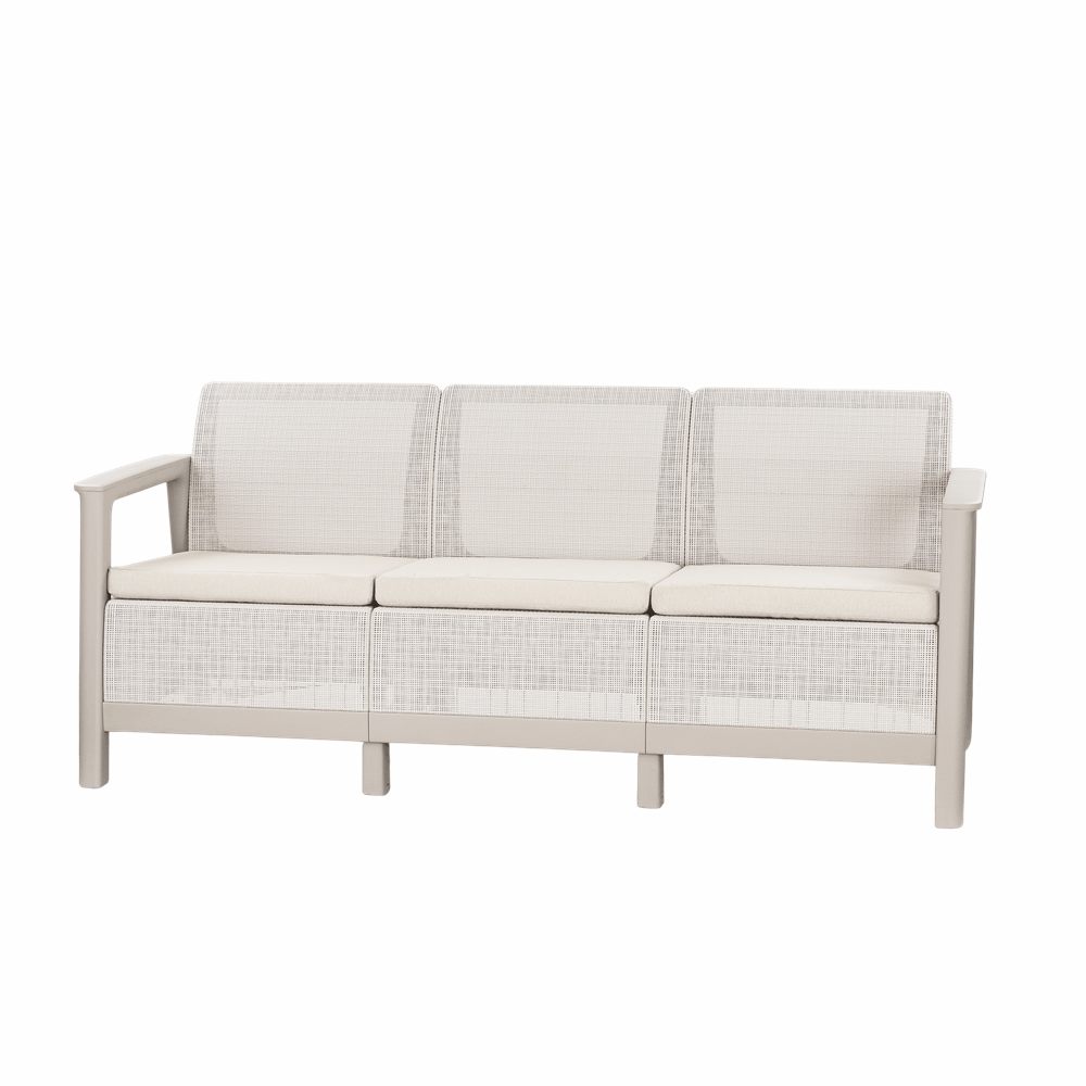 Súprava záhradného nábytku Scandi Love max linea duo s úložným stolíkom z juty