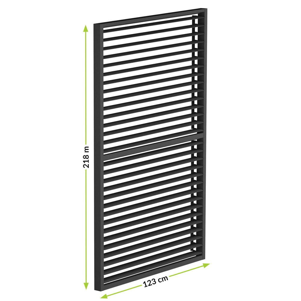 LUXE Bočný panel s lamelami (R) 123x218cm do 4 m antracitová Sekundárny obrázok