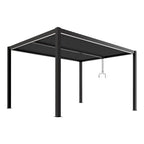 Kerti pavilon, antracit alumínium pergola LED világítással - Homelux, 5905610251185