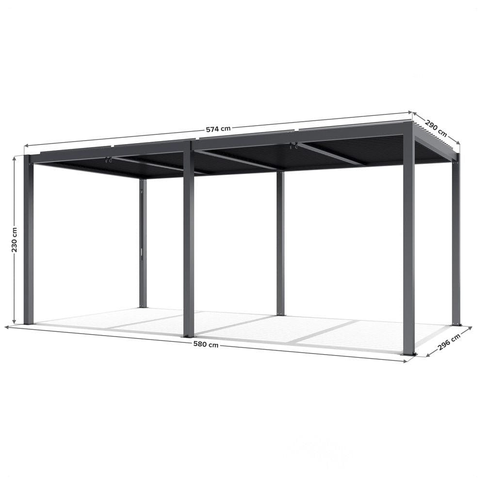 Kerti pergola méretábra 580 × 296 × 230 cm - Homelux, 5905610251277 Másodlagos kép