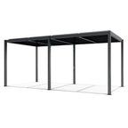 Kerti pavilon, 5,8 × 4 méteres antracit alumínium pergola LED világítással - Homelux, 5905610251314