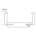 Állítható ajtótok állítható részének 20 mm-es mérete - Homelux, AT3DFK9010J