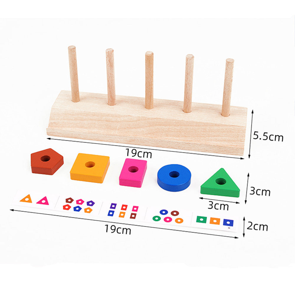Drevená hračka Montessori na skúšanie tvarov Sekundárny obrázok