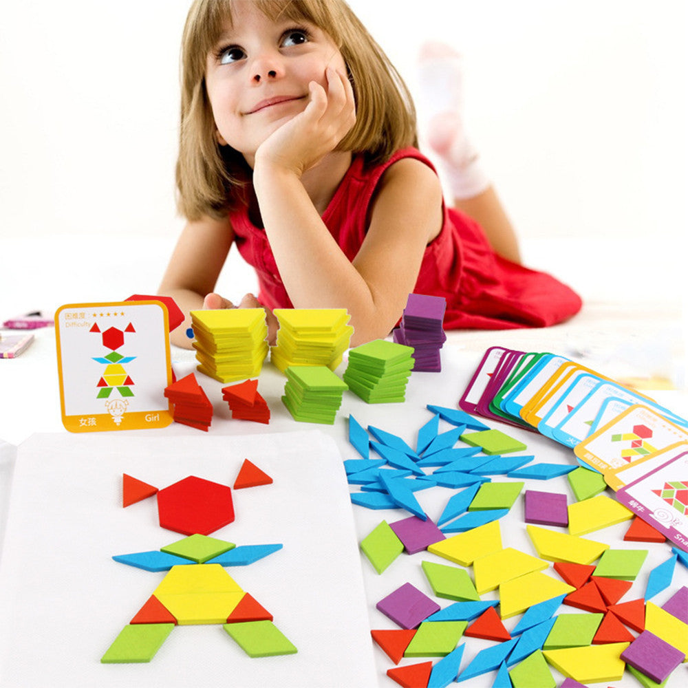 Kreatívne puzzle v tvare tangramu 155 dielikov Sekundárny obrázok