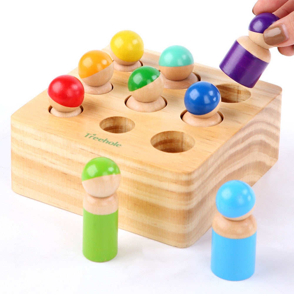 Montessori drevená hračka na rozvoj zručností s tvarmi Sekundárny obrázok