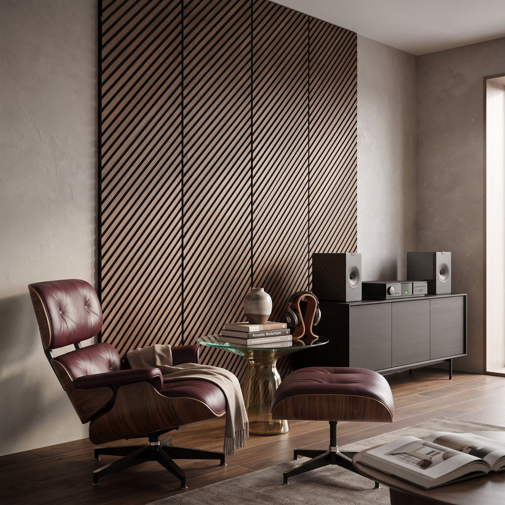Akusztikus falpanel Deco I olajos tölgy 260x60x1,8 cm Másodlagos kép