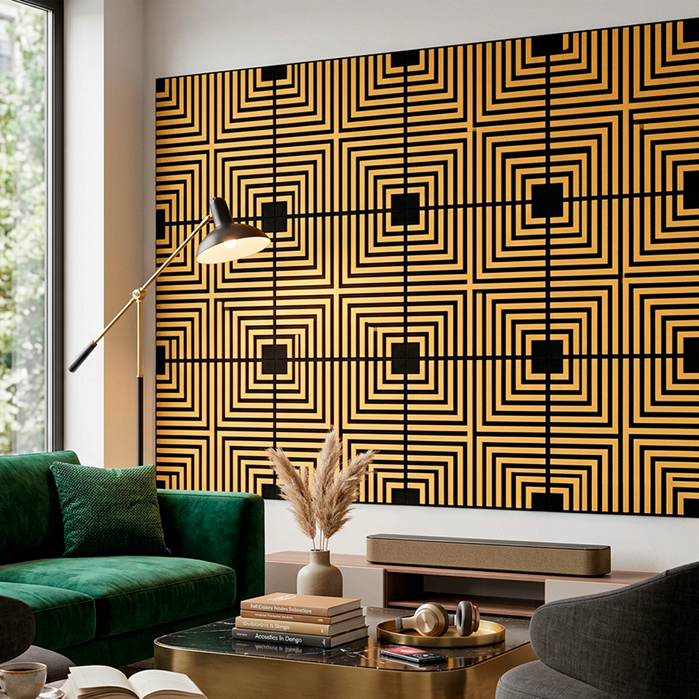Akusztikus falpanel Deco V bambusz 60x60x1,8 cm Másodlagos kép