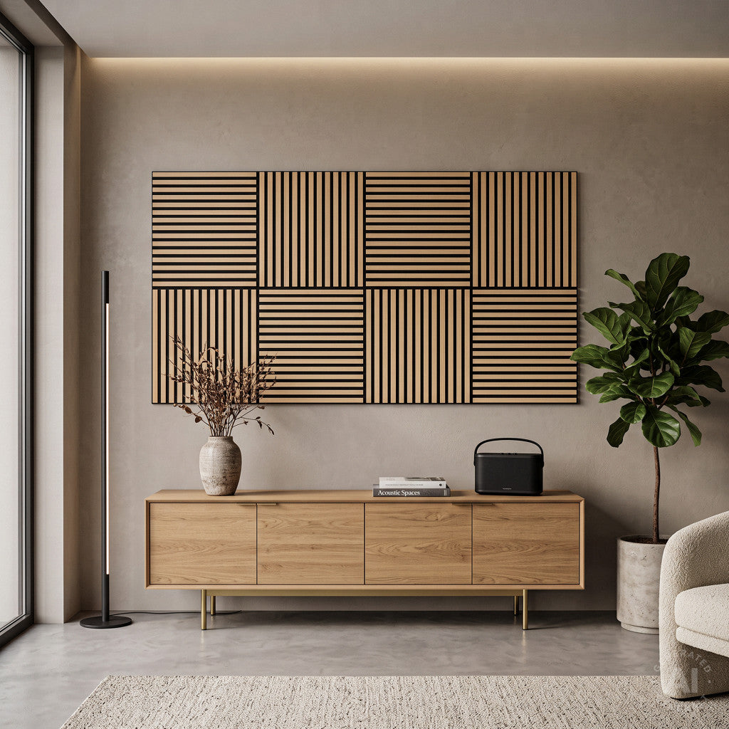 Akusztikus falpanel Deco II bambusz 60x60x1,8 cm Másodlagos kép