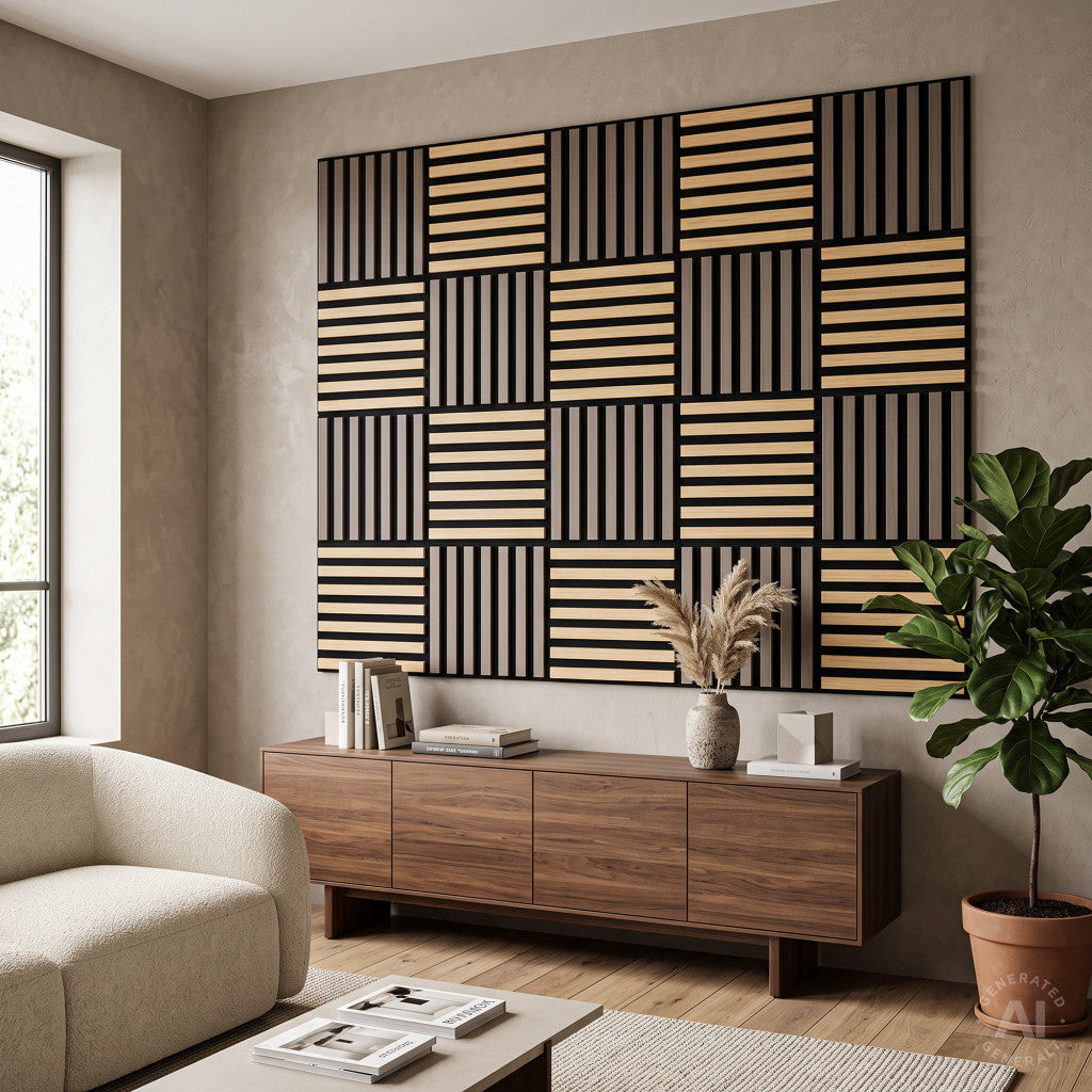 Akusztikus falpanel Deco X olajos tölgy 60x60x1,8 cm Másodlagos kép