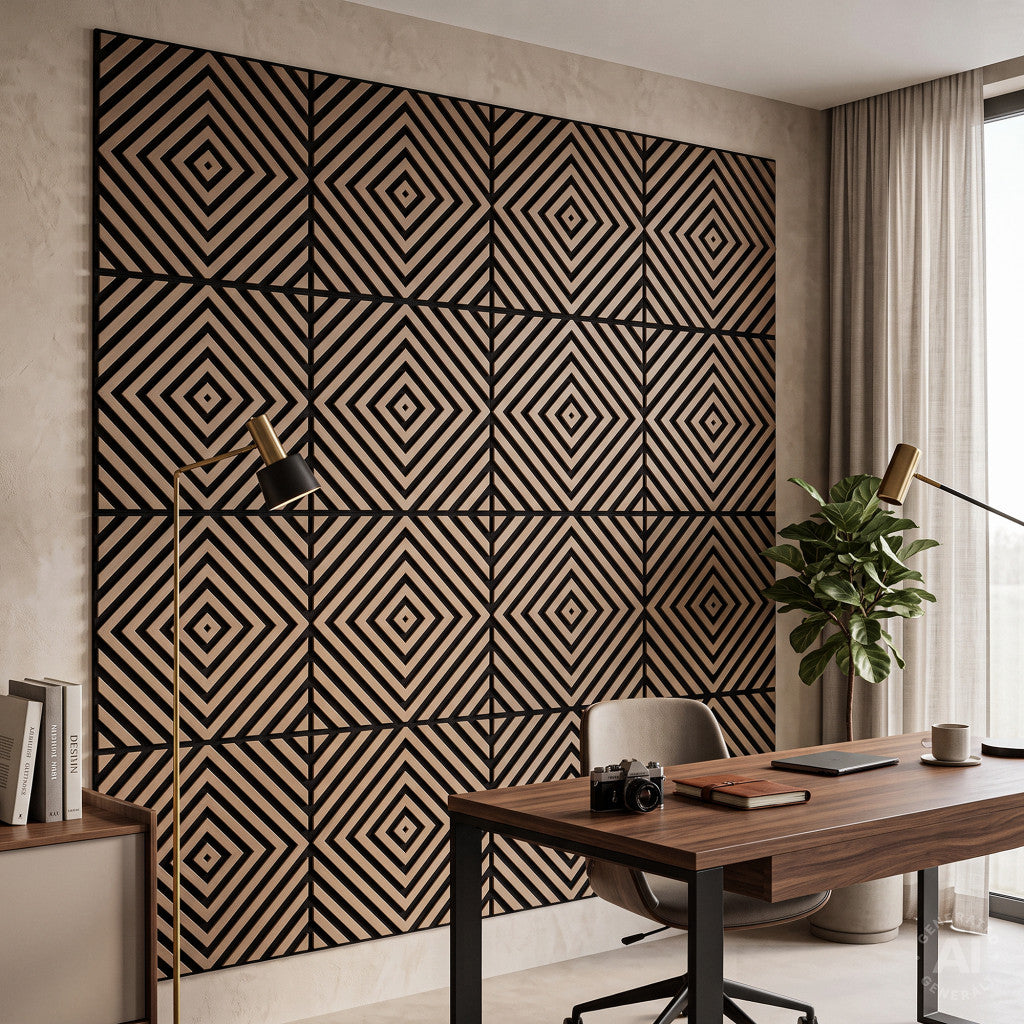 Akusztikus falpanel Deco XI olajos tölgy 60x60x1,8 cm Másodlagos kép
