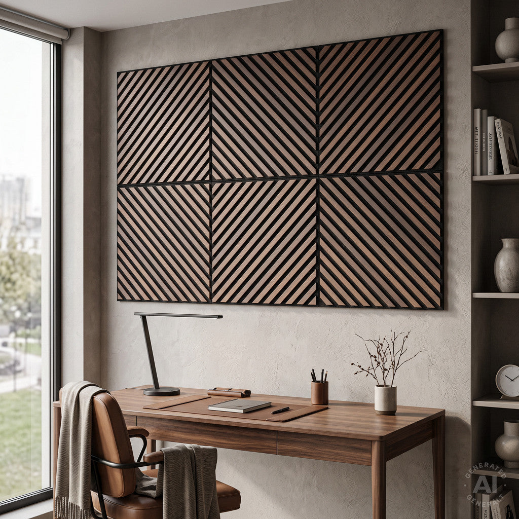 Akusztikus falpanel Deco III olajos tölgy 60x60x1,8 cm Másodlagos kép