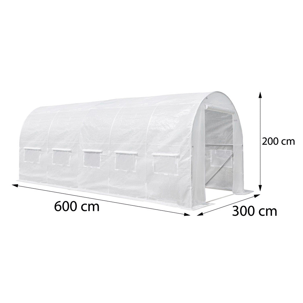 Melegház fólia méretábra 200 × 300 × 600 cm-es fóliasátorral - Homelux, LMHF-632-WH