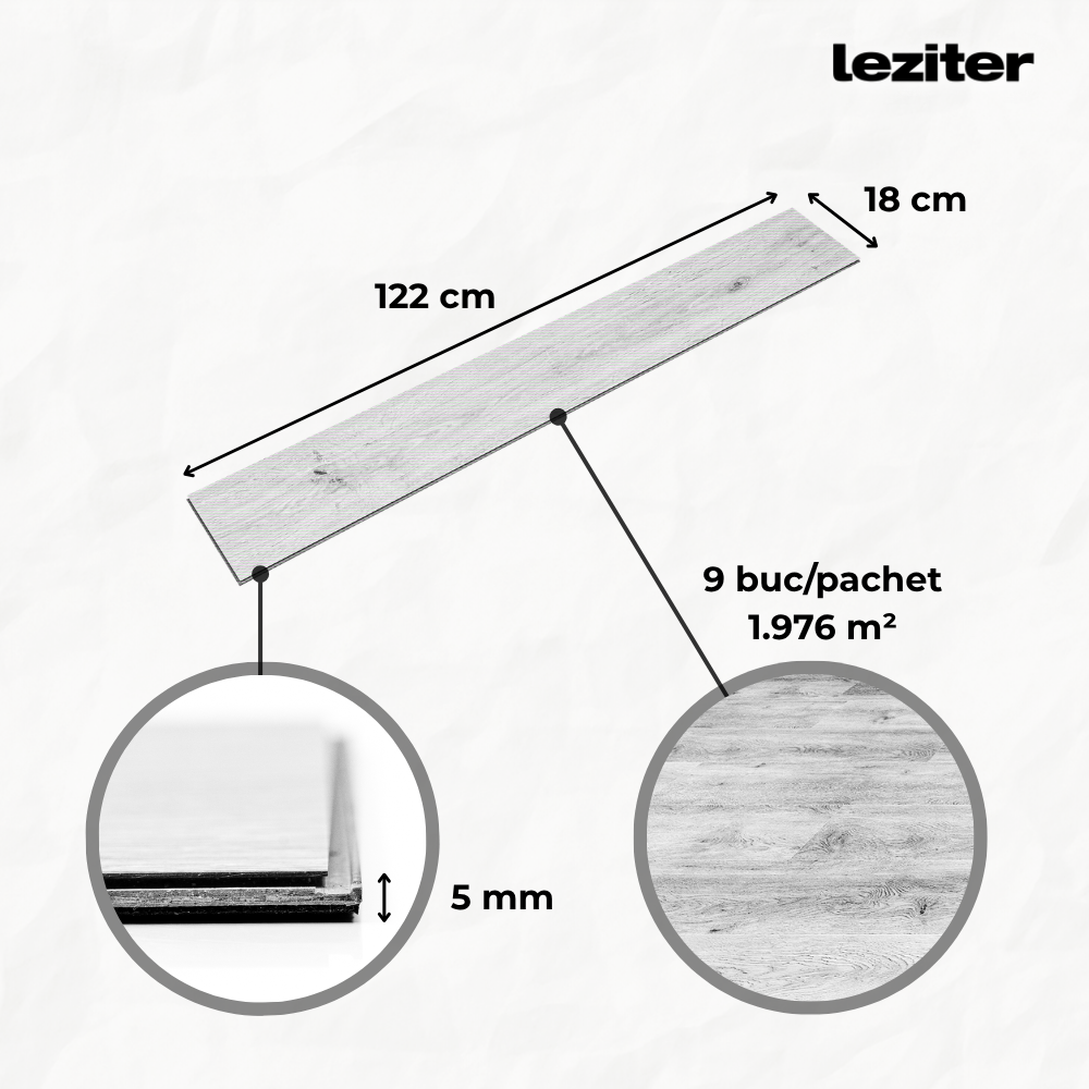 Vinylová podlaha SPC Leziter Hradok – dub Sekundárny obrázok