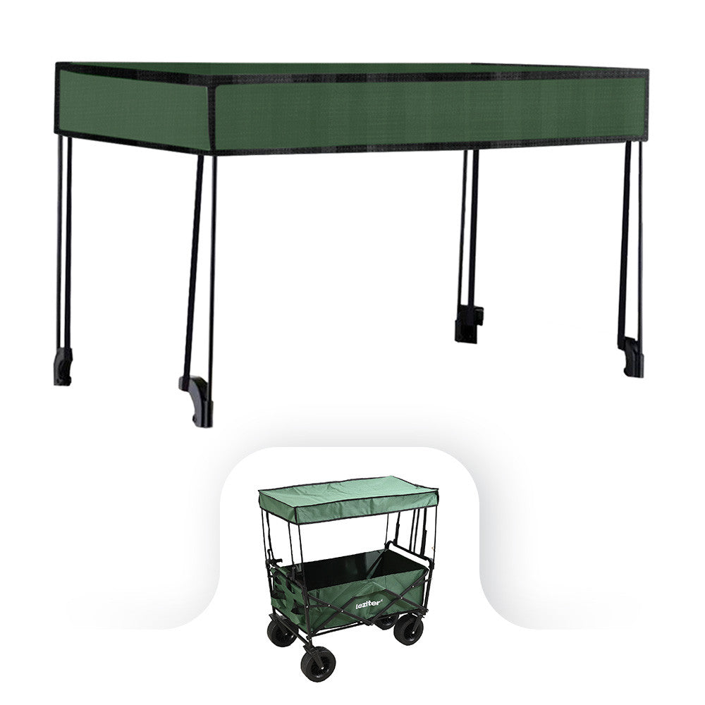 Kerti szállítókocsi prémium zöld árnyékoló tetővel - Homelux, LSZKT055-GREEN Hlavný obrázok