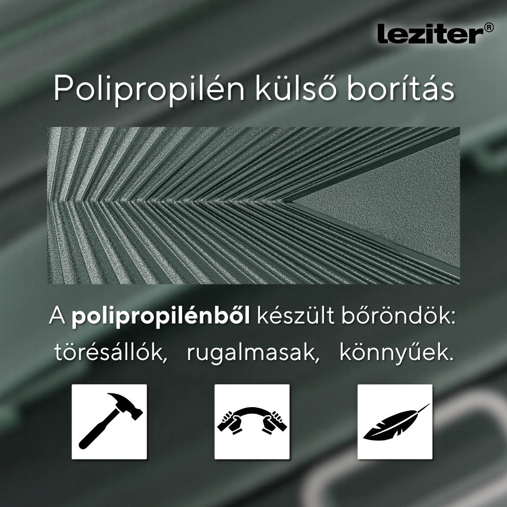 Keményfedeles gurulós bőrönd polipropilén külső borítása - Homelux, LTREBS-IV-DG