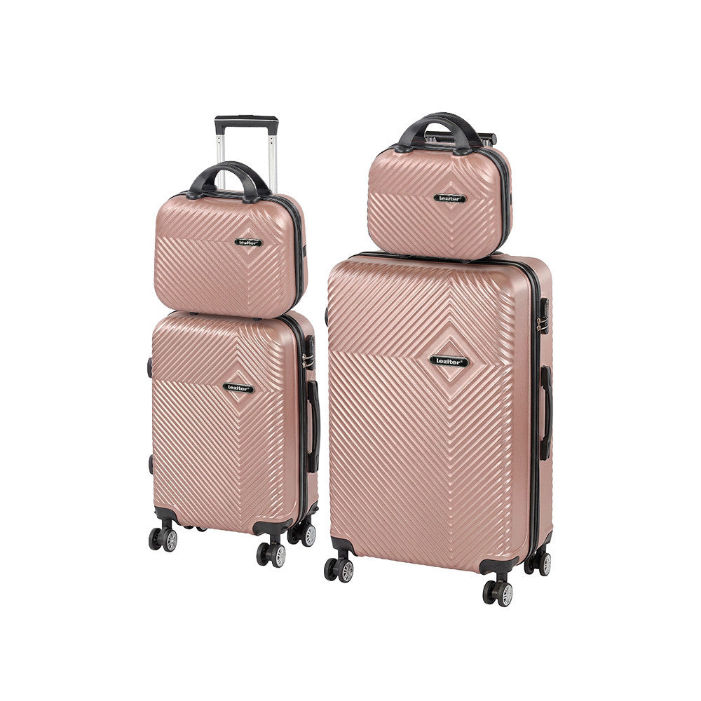 4 részes keményfedeles bőröndszett, modern rosegold színben - Homelux, LTRPBS-XXIII-RG Hlavný obrázok