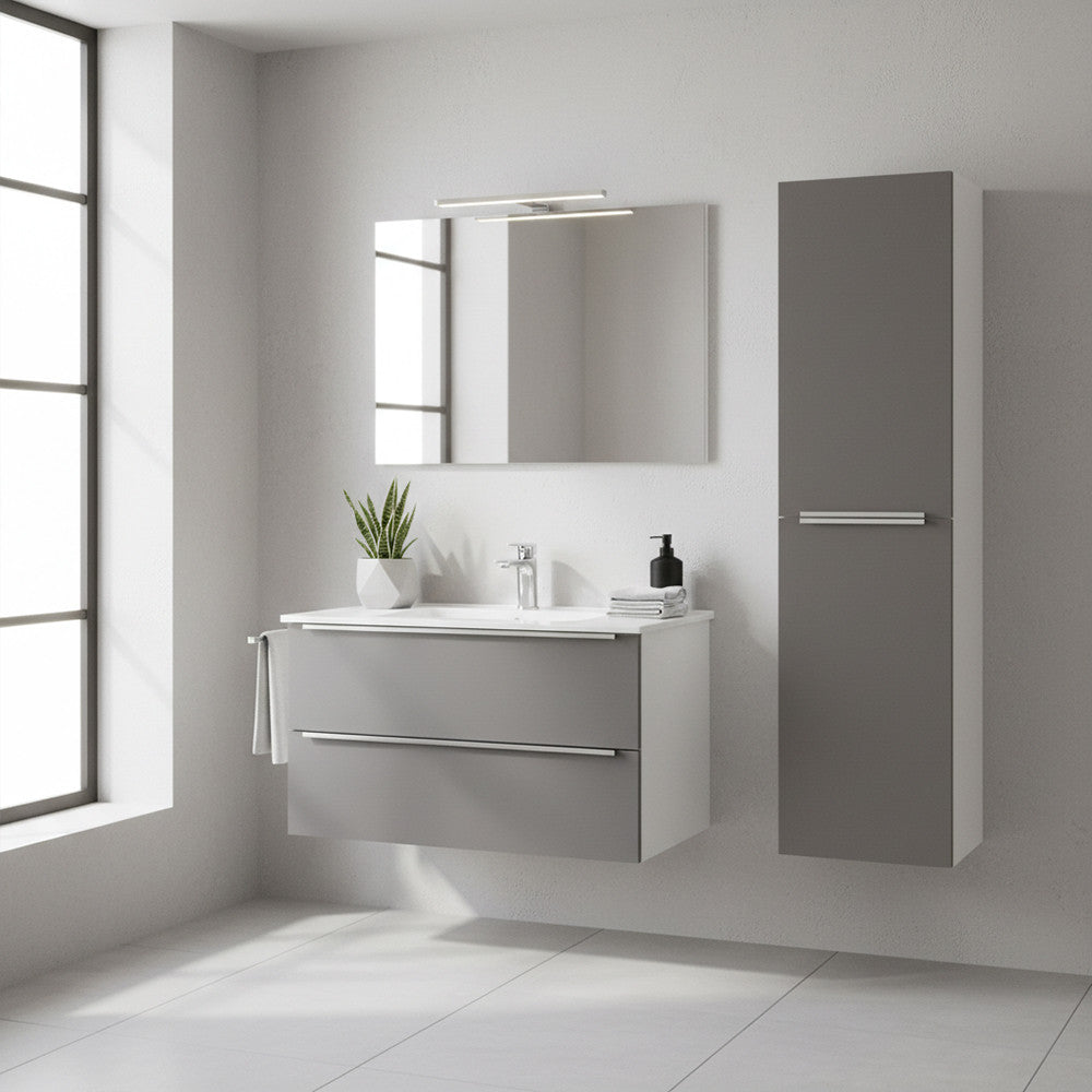 Vario Trim 35 závesná bočná skriňa, biela-antracitová Sekundárny obrázok