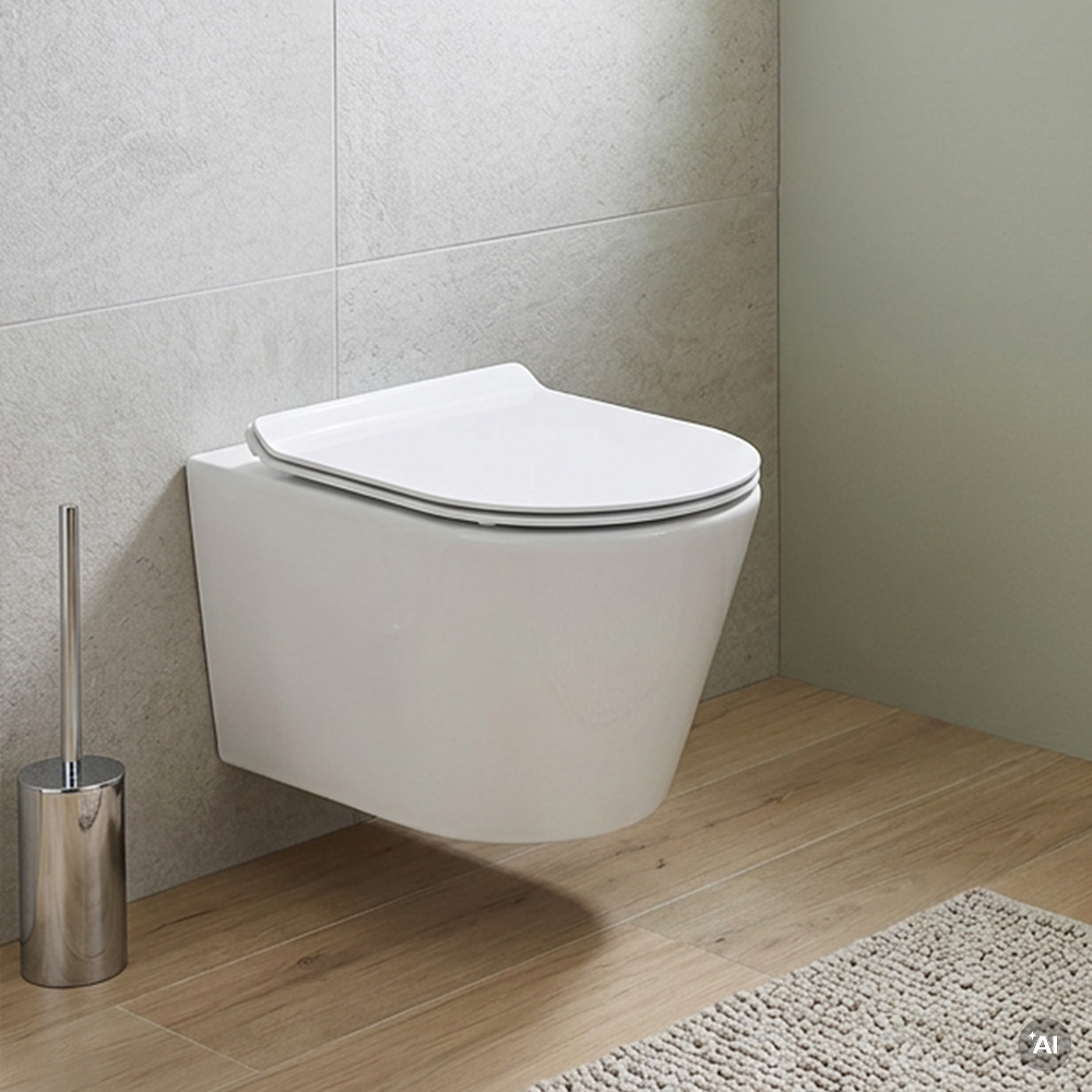 Ride fali, rimless WC soft close ülőkével Másodlagos kép